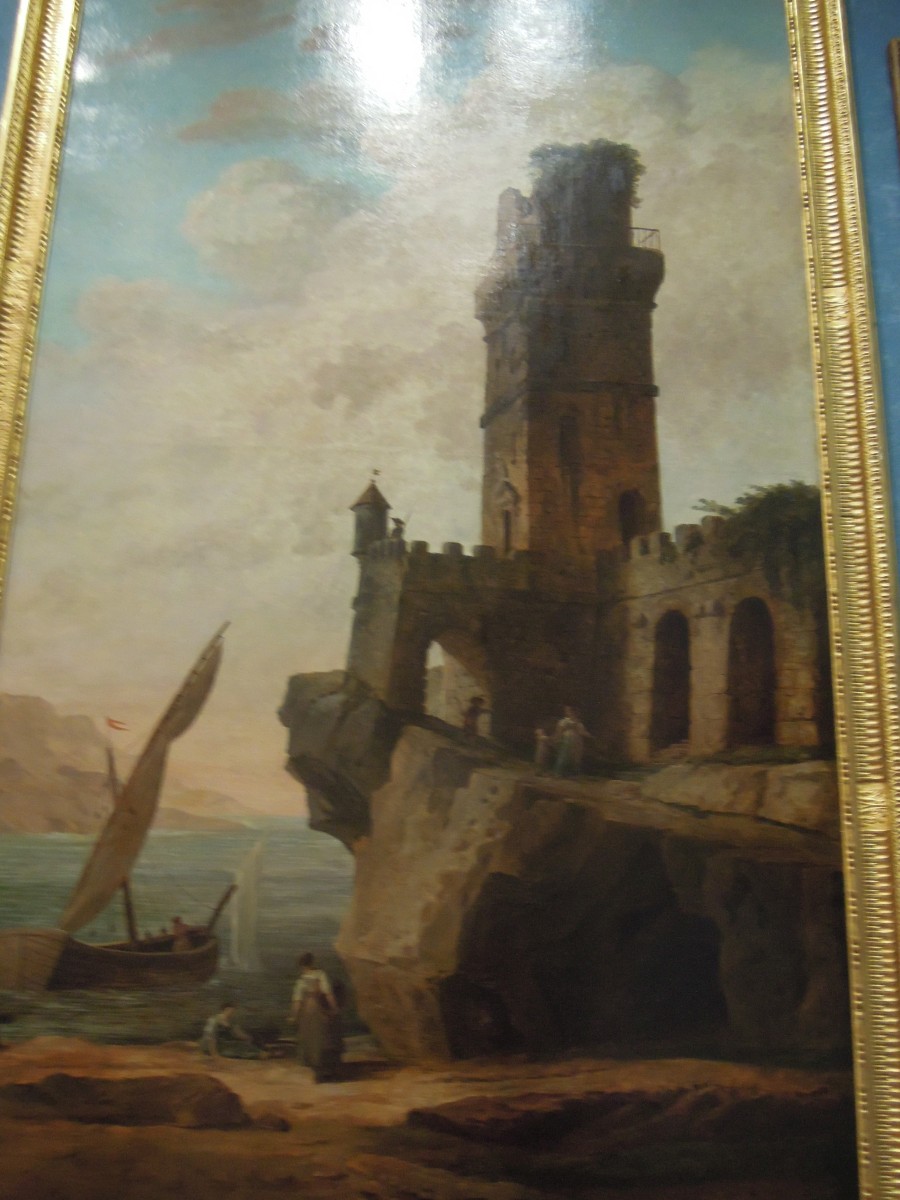 La Tour : Hubert Robert - Château en ruine sur un rivage